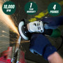 Metabo HPT G12SR4  4-1/2 Inch 6.2 Amp Slide Switch Angle Grinder Kit with 5 Abrasive Wheels Image 3