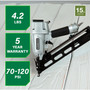 Metabo HPT NT65MA4  2-1/2 Inch 15 Gauge Angled Finish Nailer with Air Duster Image 1
