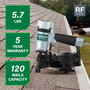 Metabo HPT NV45AB2 1-3/4 Inch Coil Roofing Nailer (Side Load)  Image 1