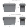 Sheffield 12628  Water Resistant Plastic Field Box (Ammo Can) - Gray Image 2