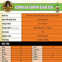 Gorilla Glue 78200-02  Gorilla Super Glue Gel - Two 3 Gram Tubes  Image 4