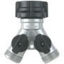 Gilmour 800154-1001  Double Water Hose Metal "Y" Connector with Shut-Off (15) Image 0