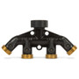 Gilmour 871404-1001  Heavy Duty Shut-off Quad Valve Brass Image 0