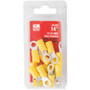 GB Gardner Bender 20-106  Vinyl Insulated Ring Terminal for #8-#10 Stud - Yellow 12-10 AWG - 14 per Package Image 1