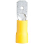 GB Gardner Bender 20-145M  Vinyl Insulated Male 1/4" (0.250") Tab Disconnects - Yellow 12-10 AWG - 16 per Package Image 0