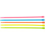 GB Gardner Bender 46-308FST  8" Double Lock Cable Ties 75-lb Assorted Fluorescent Colors - 100 per Bag Image 1