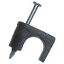 GB Gardner Bender PSB-1650T  1/4" Black Plastic Coaxial Cable Staple - 25 per Package Image 0