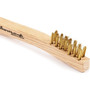 Forney 70490  Brass Wire Scratch Brush with Wood Handle 7-3/4" Image 3