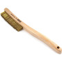 Forney 70518  Wire Scratch Brush-Brass-Curved Wd Hndl 13 Image 1