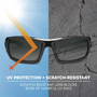 Skullerz 50030E Odin Safety Glasses Black Frame Sunglasses - Smoke Lens Image 3