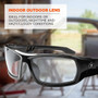 Skullerz 50080E Odin Safety Glasses Black Frame Sunglasses - Indoor/Outdoor Lens Image 2