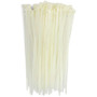 Enkay 7080  8" White Nylon Cable Ties 50# Strength - 100 per Package Image 0