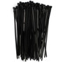 Enkay 7085  8" Black Nylon Cable Ties 50# Strength - 100 per Package Image 0