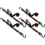Keeper 03508-V  1" x 8' Ratchet Camo Tie-Downs with Vinyl Coated S-Hooks - 4 Straps per Package Image 0