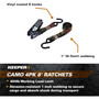 Keeper 03508-V  1" x 8' Ratchet Camo Tie-Downs with Vinyl Coated S-Hooks - 4 Straps per Package Image 1