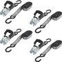 Keeper 05503  1-1/4" x 14' High Tension Ratchet Tie-Down Straps with Vinyl Coated S-Hooks - 4 Straps per Package Image 0