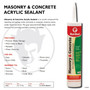 Red Devil 0646  Masonry & Concrete Repair Sealant 10.1 FL. OZ. Cartridge Gray Image 2