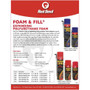 Red Devil 0909  Foam & Fill Large Gaps & Cracks Expanding Polyurethane Sealant 12 Oz. (340 g) Aerosol Can Champagne Image 2