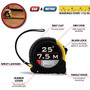 Performance Tool 1474  25 Foot Cushion Grip Tape Measure Image 2
