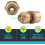 SharkBite U070LFA  3/8" Push-to-Connect x 1/2" FNPT Brass Reducing Adapter Image 2