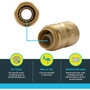 SharkBite U072LFA  1/2" Push-to-Connect x 1/2" FNPT Brass Straight Adapter Image 2