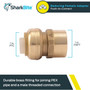SharkBite U094LFA  1" Push-to-Connect x 1" FNPT Brass Straight Adapter Image 1