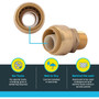 SharkBite U138LFA  3/4" Push-to-Connect x 1/2" MNPT Brass Male Adapter Image 2