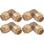 SharkBite U248LFA4  1/2" x 1/2" Push-to-Connect Brass 90-Degree Elbow - 4 per Package Image 0