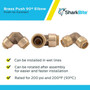 SharkBite U248LFA4  1/2" x 1/2" Push-to-Connect Brass 90-Degree Elbow - 4 per Package Image 3