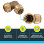 SharkBite U256LFA  3/4" x 3/4" Push-to-Connect Brass 90-Degree Elbow Image 2