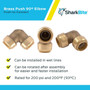 SharkBite U256LFA  3/4" x 3/4" Push-to-Connect Brass 90-Degree Elbow Image 3
