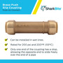 SharkBite U3016LFA  3/4" x 3/4" Push-to-Connect Brass Slip Coupler Image 3