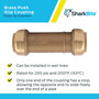 SharkBite U3020LFA  1" x 1" Push-to-Connect Brass Slip Coupler Image 3