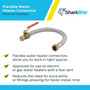 SharkBite U3068FLEX18BVLF  1/2" Push-to-Connect x 3/4" FIP x 18" Length Stainless Steel Braided Water Heater Connector with Ball Valve Image 3