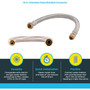 SharkBite U3068FLEX18LF  1/2" Push-to-Connect x 3/4" FIP x 18" Length Stainless Steel Braided Water Heater Connector Hose Image 2