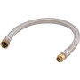 SharkBite U3068FLEX24LF  1/2" Push-to-Connect x 3/4" FIP x 24" Length Stainless Steel Braided Water Heater Connector Hose Image 0