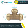 SharkBite U374LFA  1" Push-to-Connect Brass Tee Image 1