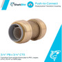 SharkBite U4016LFA  3/4" PB x 3/4" CTS PVC and Polybutylene Transition Coupler Image 2