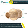 SharkBite UC058LFA  1/2" x 3/4" Barbed Brass Reducing Coupler for PEX Image 1