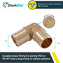 SharkBite UC260LFA  1" x 1" Barbed Brass 90 Degree Elbow for PEX Image 1