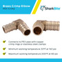SharkBite UC274LFA  1/2" x 3/4" Barbed Brass 90 Degree Reducing Elbow for PEX Image 3