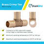 SharkBite UC374LFA  1" x 1" x 1" Barbed Brass Tee for PEX Image 3