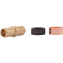 SharkBite UC4008LFA  1/2" x 1/2" Barbed Brass Transition Adapter for PEX to Polybutylene Pipe Image 0