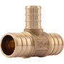 SharkBite UC412LFA  3/4" x 3/4" x 1/2" Barbed Brass Reducing Tee for PEX Image 0