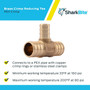 SharkBite UC412LFA  3/4" x 3/4" x 1/2" Barbed Brass Reducing Tee for PEX Image 3