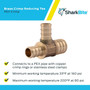 SharkBite UC454LFA   3/4" x 1/2" x 1/2" Barbed Brass Reducing Tee for PEX Image 3