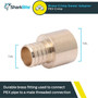 SharkBite UC605LFA  1" Barb x 1" Female Brass Sweat Adapter for PEX to Copper Pipe Image 2