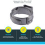 SharkBite UC953CP100  1/2" Stainless Steel Clamp Ring for PEX - 100 per Package Image 2