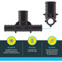 SharkBite UP408A5  1/2" x 1/2" x 3/4" Barbed Poly Reducing Tee for PEX - 5 per Package Image 2