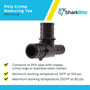 SharkBite UP444A5  3/4" x 1/2" x 3/4" Barbed Poly Reducing Tee for PEX - 5 per Package Image 3